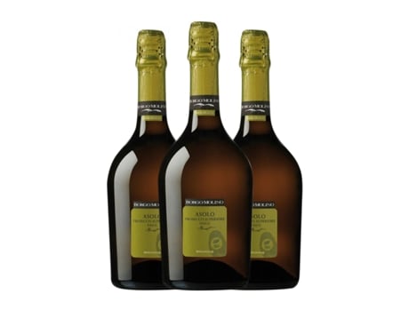 Espumante BORGO MOLINO Superiore Spumante Glera Brut Asolo Prosecco (0.75 L - 3 Unidades)