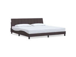Bed Frame, Bed Frames Vidaxl Marrom Tecido (200 X 200 Cm)