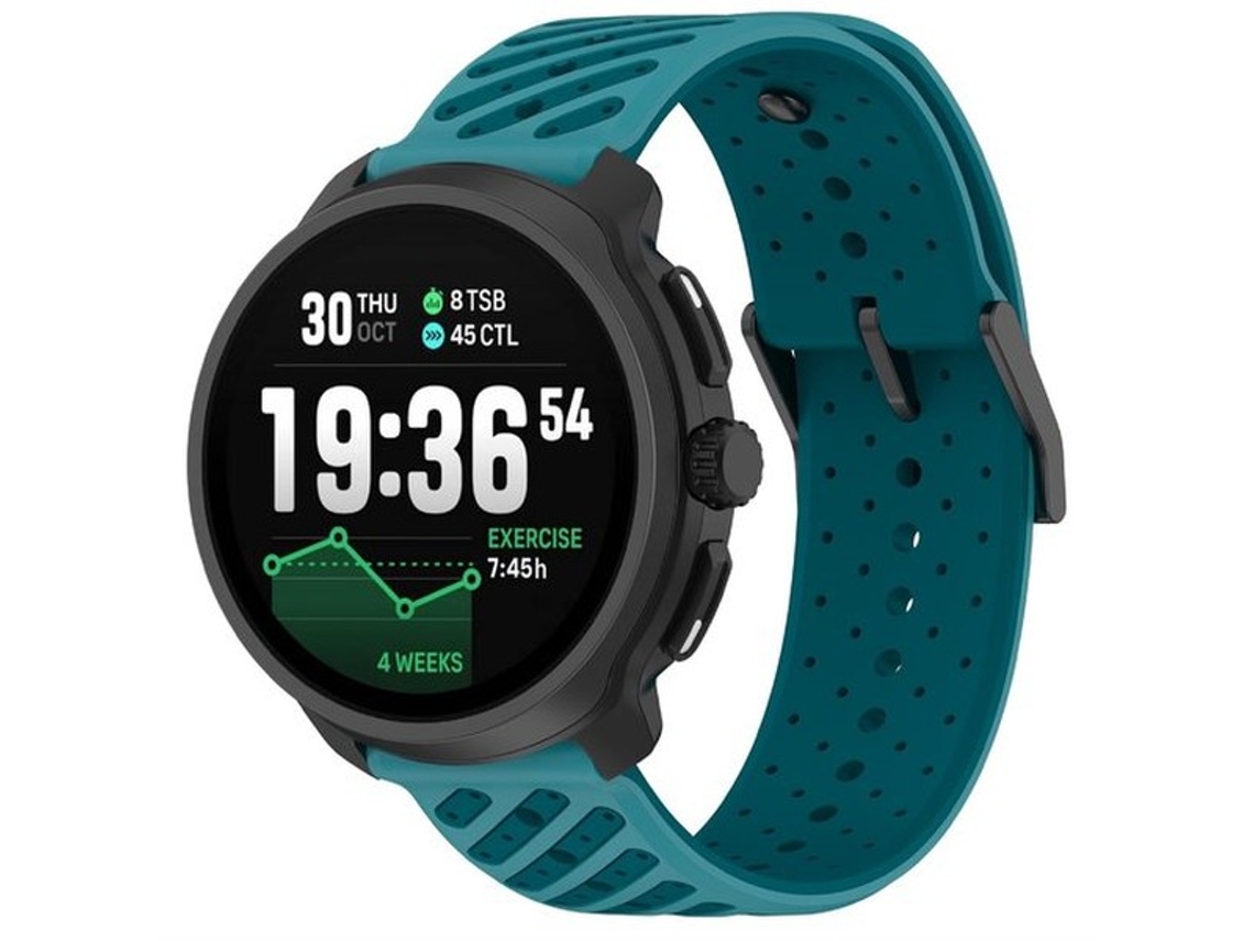 Banda De Relógio 22 Mm Para Suunto Race 2 Com Pintas De Cor - Azul