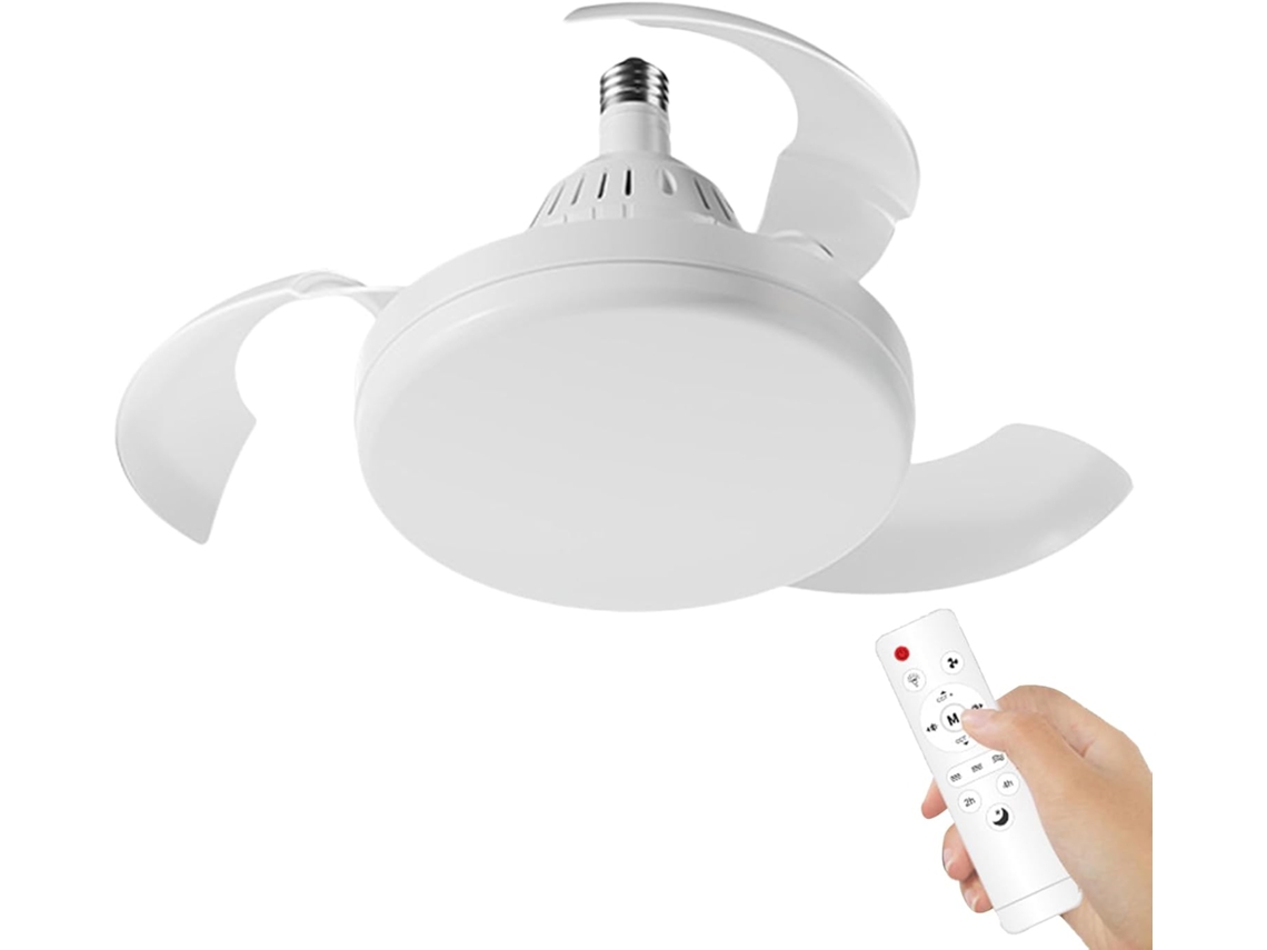 Ventilador De Teto Com Luz, Design Retrátil E Controle Remoto.