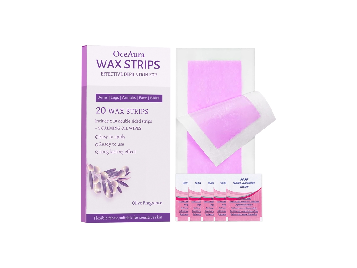 Tiras Cera Remoção Cabelo Facial Corporal