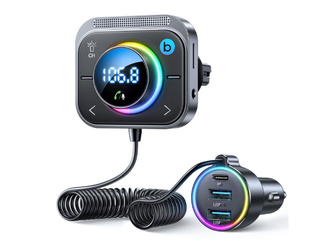 Transmissor Fm Bluetooth Rádio Para Carro Adaptador Usb Carregador Rápido Mp3 Player Mãos Livres SUNNY SPACES