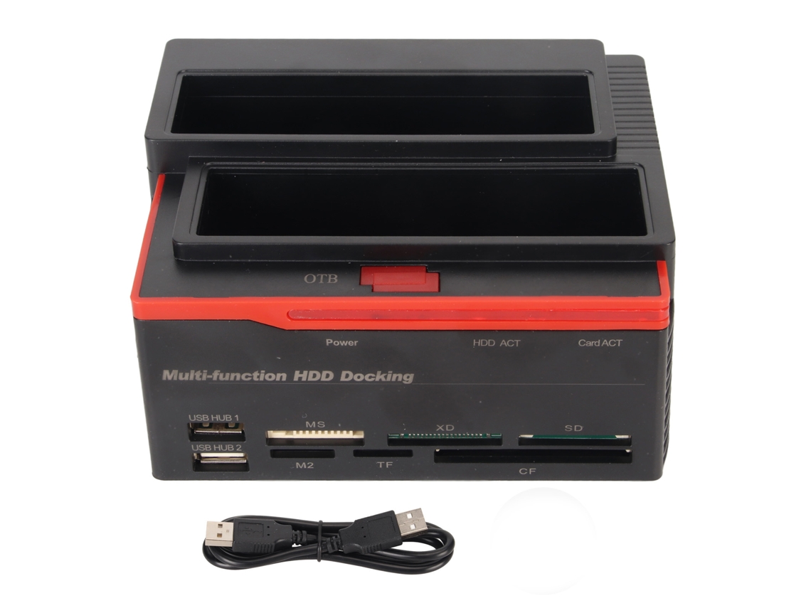 Estação De Docking Hdd De Dois Compartimentos Usb2.0 Para Leitor De Disco Rígido Sata Ide 2.5/3.5 Polegadas 8tb Plugue Eu