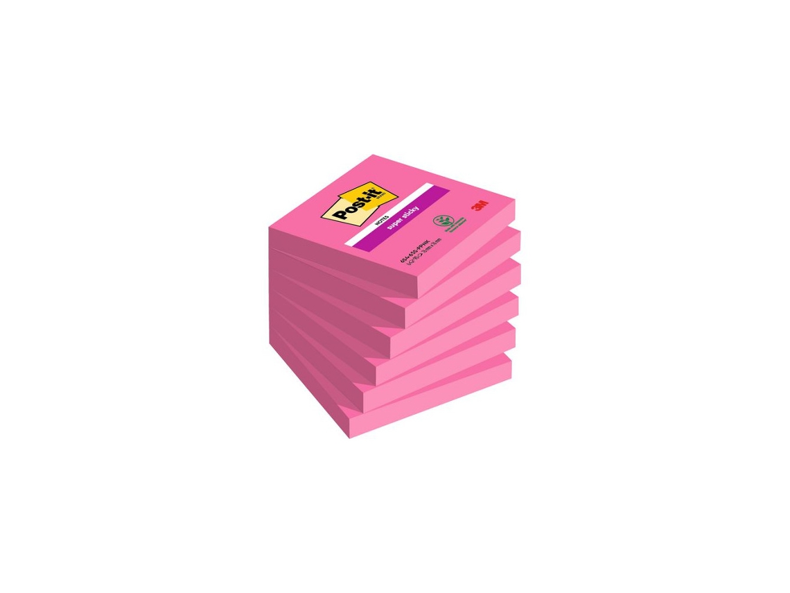 Bloco de Notas Post, It Rosa, 76x76mm/ 90 Folhas BRILVIBERA
