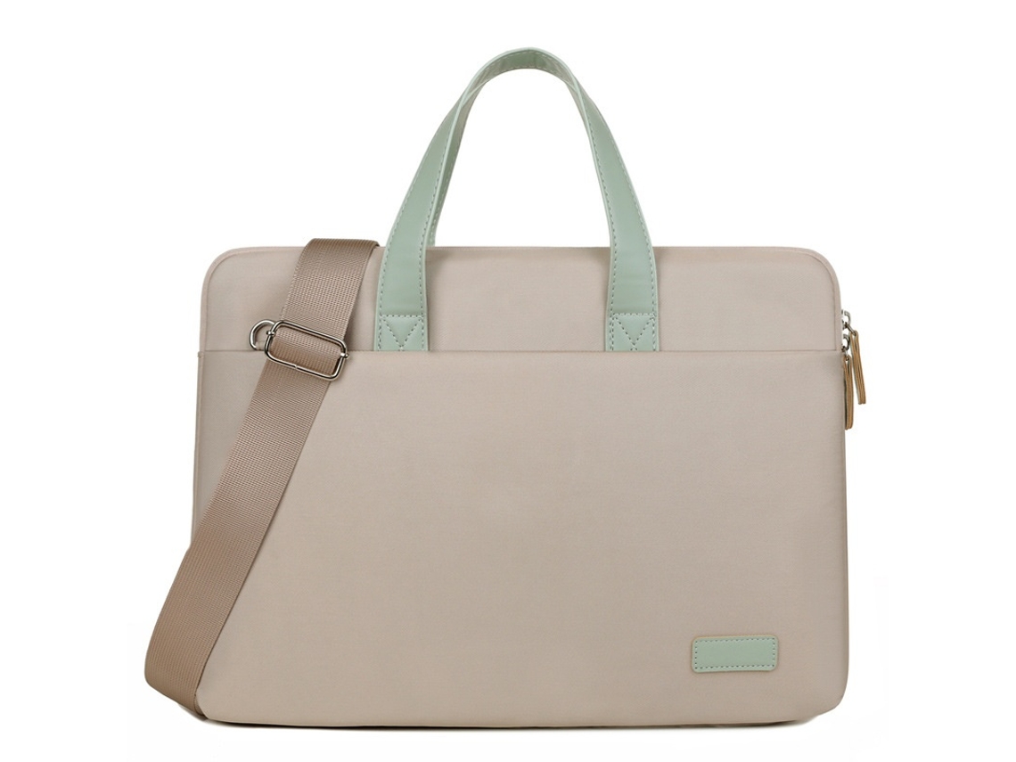 Bolsa Para Computador Portátil 15.6 Polegadas Impermeável Com Interior Macio E Bolso Auxiliar Verde, Para Trabalho E Viagens Elysve