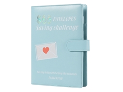 Couple S 100day Envelope Challenge Loose Leaf Cash Budget Planner Notebook, Upgraded Single Cover, Light Blue