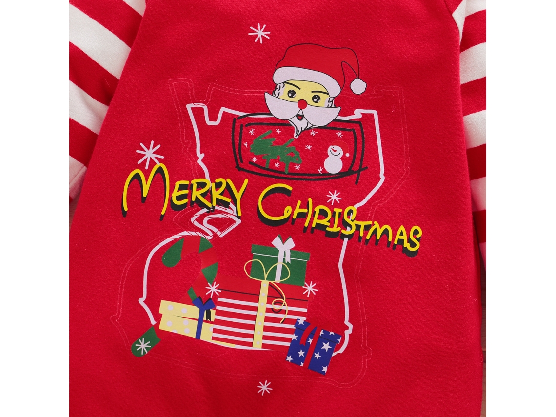 Macacão de Manga Comprida para Bebê com Roupas de Natal 0-3M