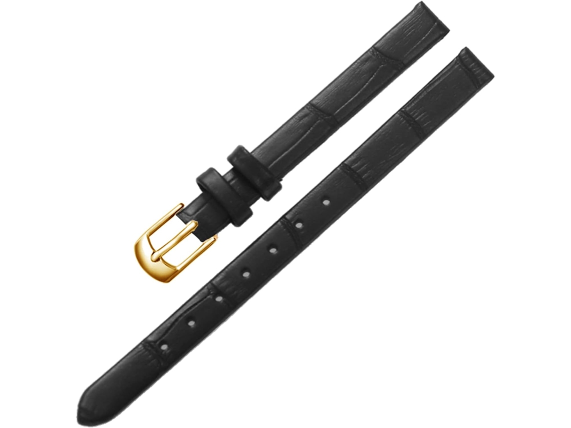 Relógio pulseira em couro com 8 Mm 10 Estilo Luxo Leve S/MARCA