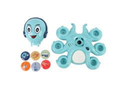 Mali brinquedo Musical Eletrônico com Luz Polvo Cartoon Infantil Pré escolar Interativo Azul