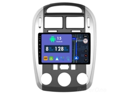 Auto Rádio Carro Bluetooth Autoradio 8GB RAM 128G ROM CarPlay Navegação GPS Ecrã Táctil RoverOne para Kia Cerato 1 LD 2004-2008  
