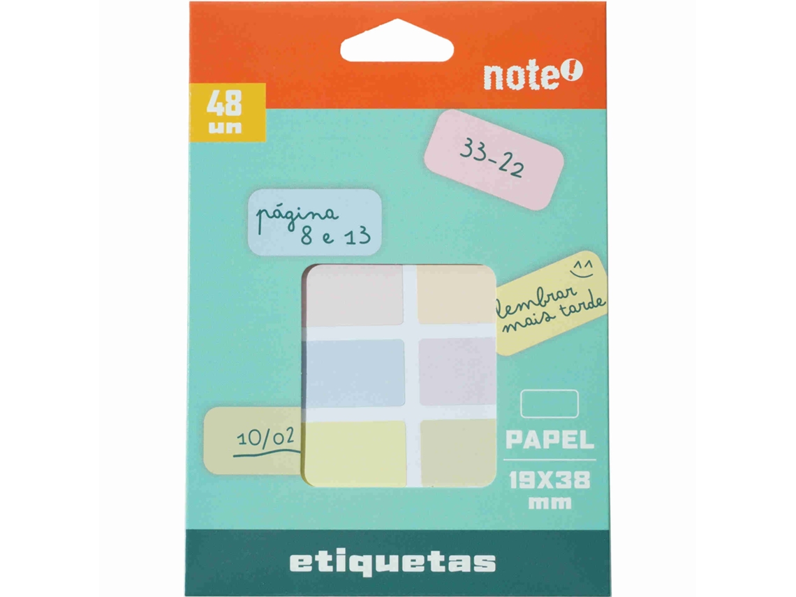 Conjunto 48 Etiquetas Adesivas 38x19mm Note!