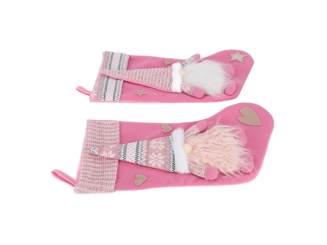 Laxiscreed Kit De 2 Meias De Natal Faceless Santa Para Decoração Natalícia