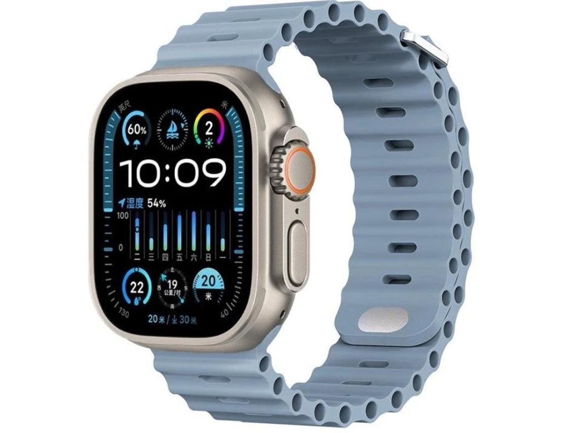 Pulseira ORYSIN Ocean Waves para Apple Watch 2 38mm, azul, com design resistente e elegante.