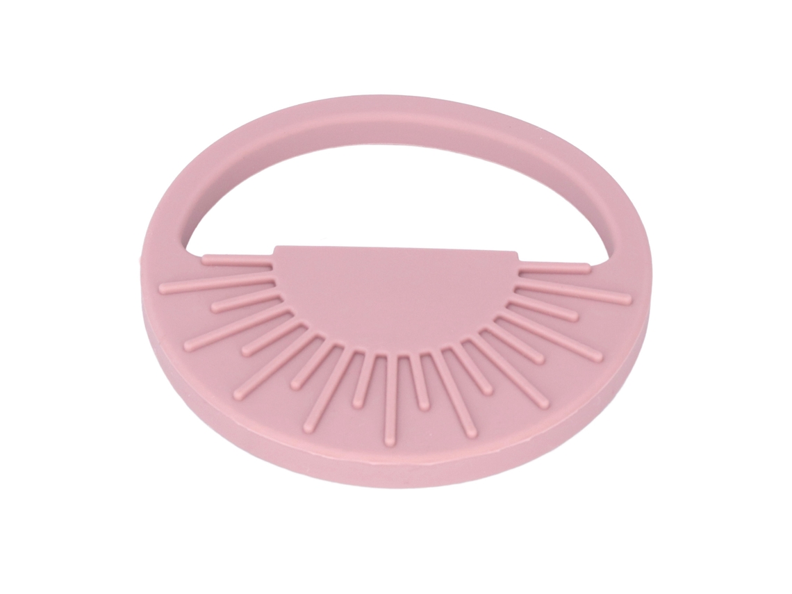 Mali brinquedo de Morder Silicone para Bebê Sol Semicircular Fácil de Segurar Lavender Red