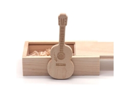 Pen drive YURU, 64GB, em madeira, inspirado em guitarra, criativo, para presente e uso diário