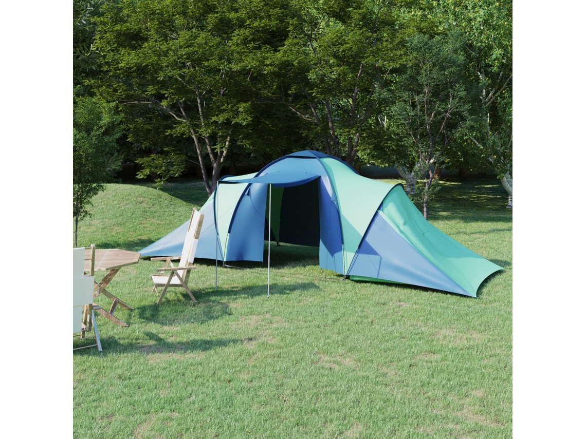 Vidaxl Tenda De Campismo Para 6 Pessoas Azul E Verde