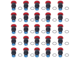 25pcs Botão Interruptor Momentâneo Auto-reset 16mm 3 Pinos Bem-la16-11m-r Kit Acessório