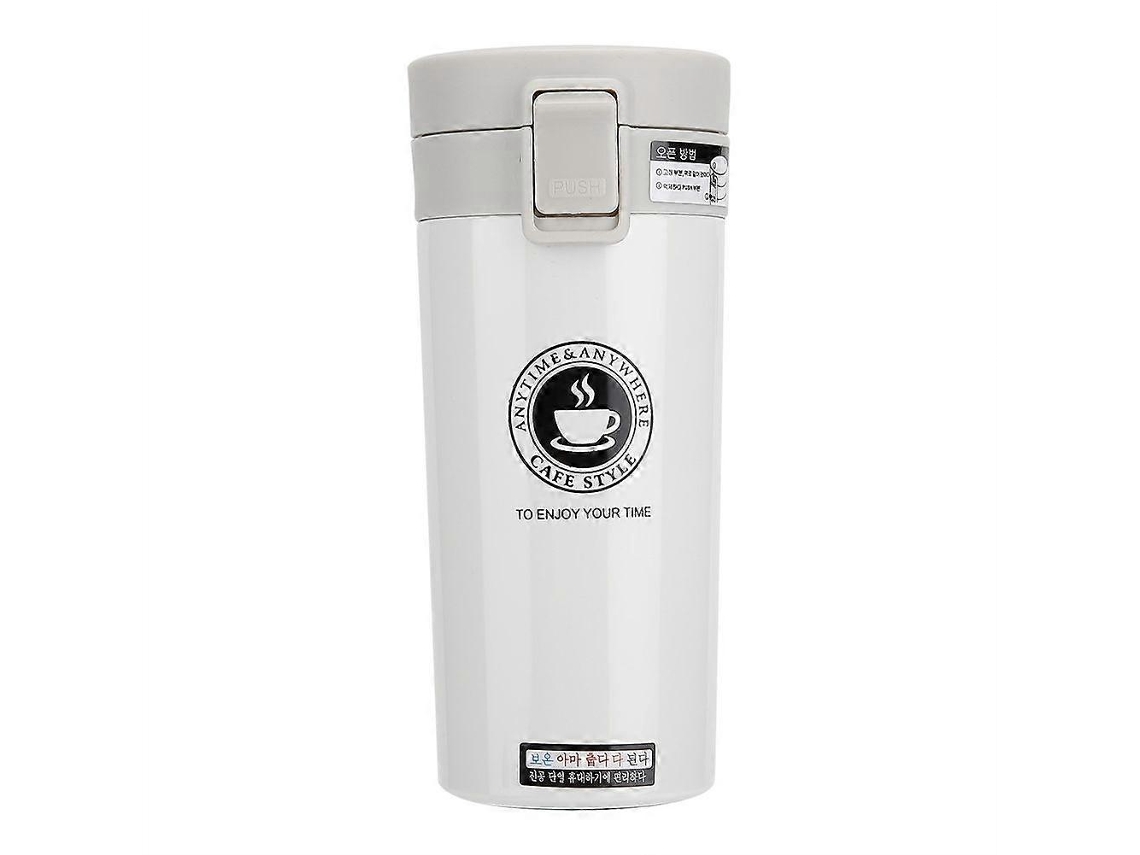 Garrafa De Água Em Aço Inoxidável Com Isolamento A Vácuo, Ideal Para Café, Chá E Viagens (branca)