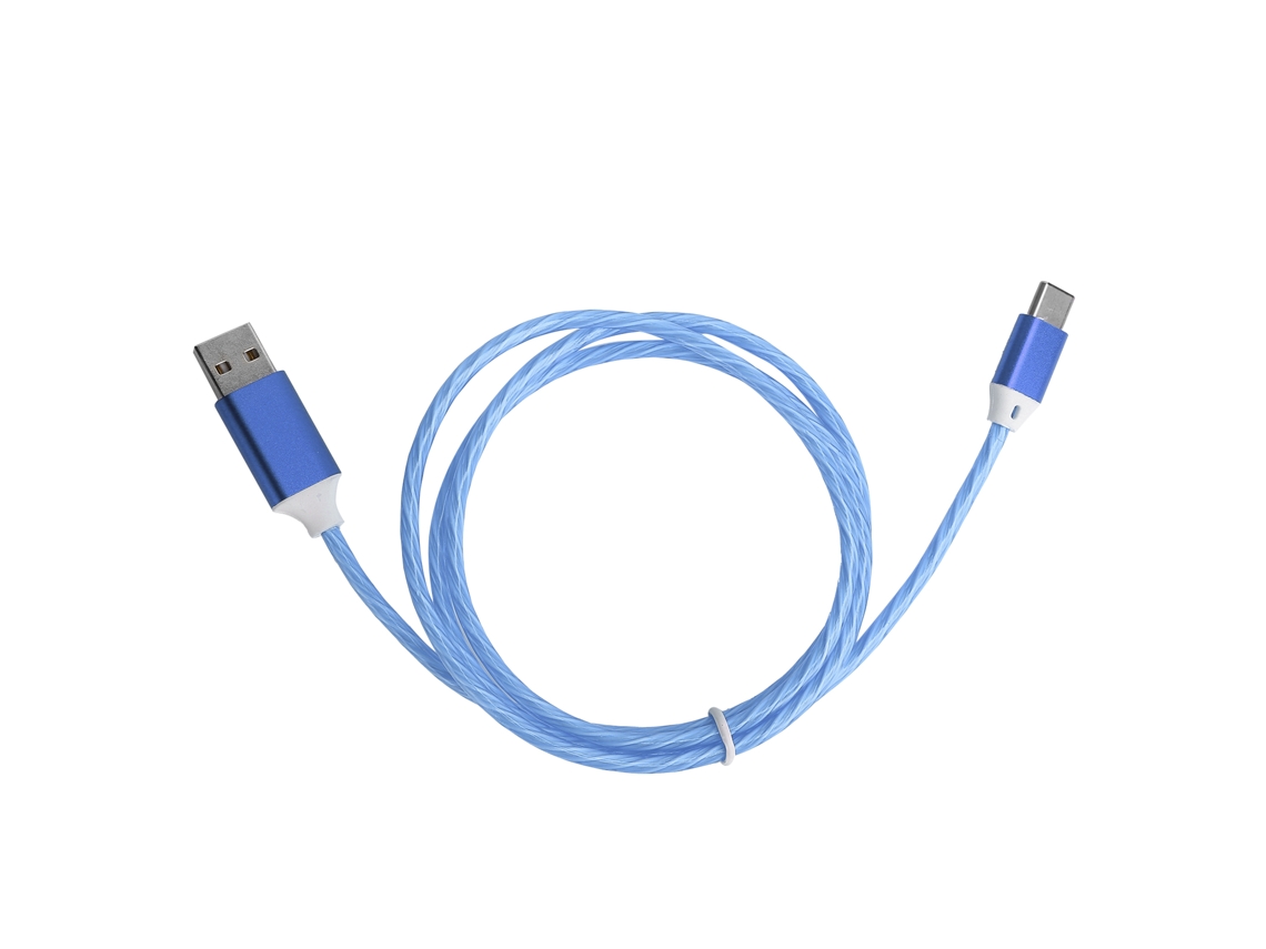 Cabo de dados com luz azul LED para Type C EOOCOO