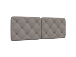 Vidaxl Almofadão De Cabeceira 120 Cm Tecido Cinzento-acastanhado