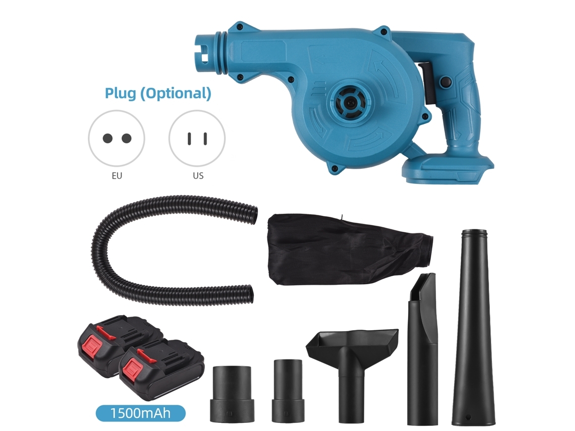 Blower De Folhas Sem Fio Com 2 Baterias 2 Em 1, Aspirador Elétrico 21v Para Cuidados De Jardim (Outlet Grade A)