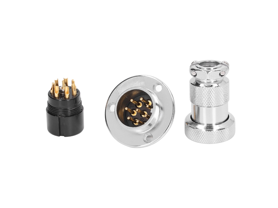 Kit De Conector De Avião Laxiscreed Com Flange Redonda E Proteção À Água Para Instalações Seguras