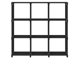 Unidade de Prateleiras 9 Cubos 103x30x107,5 Cm Tecido Preto MAISON EXCLUSIVE