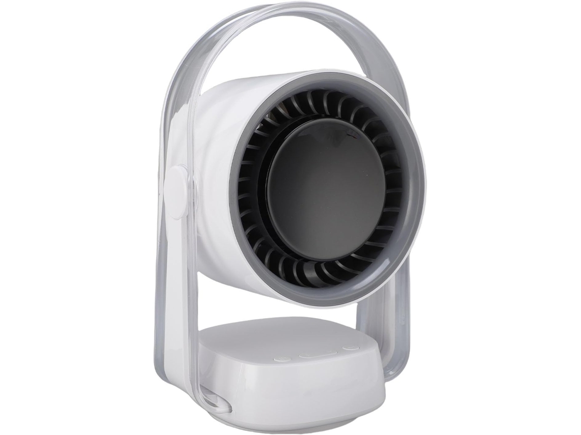 Ventilador De Mesa Recarregável Com Circulação Ar, Rotação 360° E 4