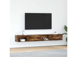 Vidaxl Móveis De Tv 2pcs 100x31x25,5cm Deriv. Madeira Carvalho Fumado