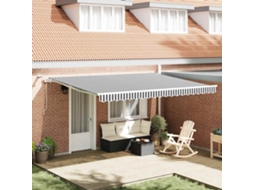 Vidaxl Toldo Retrátil Automático Com Led 450x300 Cm Antracite/branco