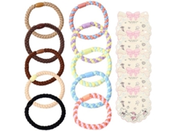 Acessórios De Cabelo - Scrunchies - Haarbanden - Elásticos - 10 Unidades - Opbergzakken Roze - Elásticos Suaves E Fortes
