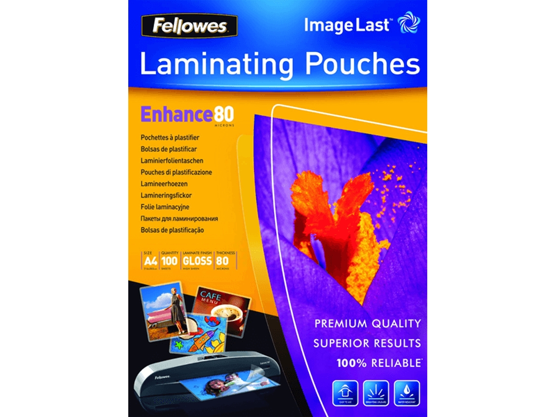 Fundas Plastificar 100 Ud Brillo A4 Fellowes