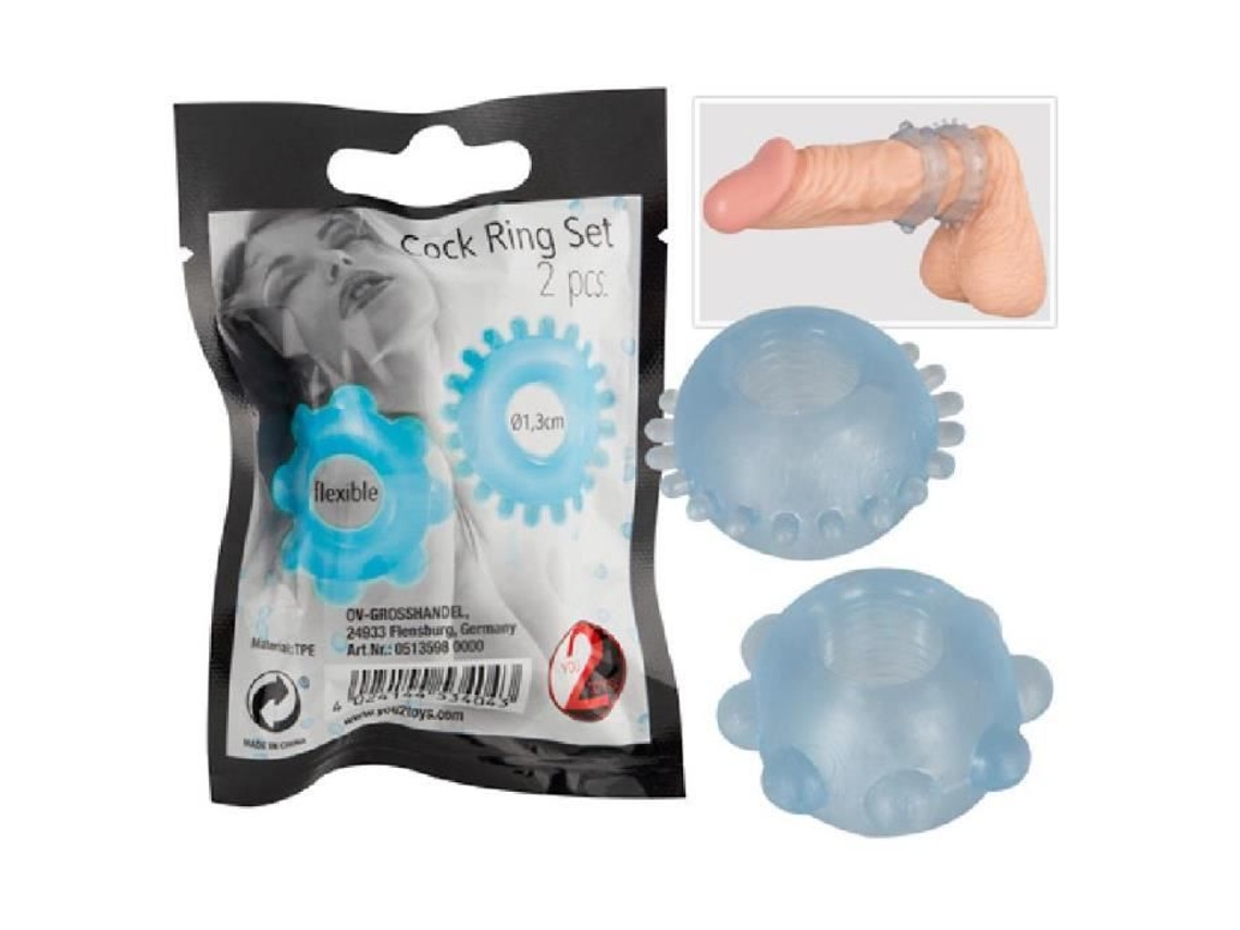 Anéis Penianos - You 2 Toys - Azul - Tpe - Adulto - Extensível
