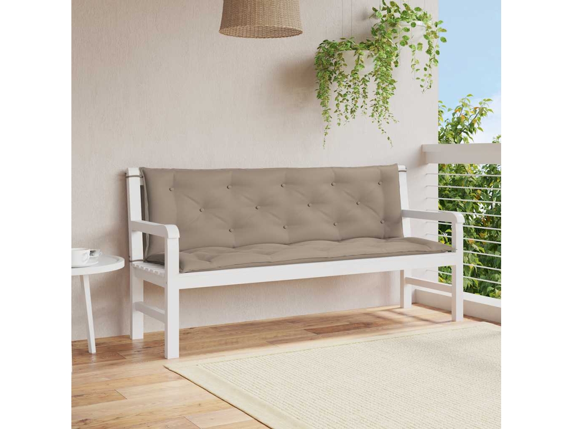 Vidaxl Almofadão P/ Banco De Jardim Tecido Oxford Cinzento-acastanhado