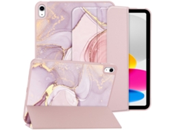 Capa TECH PROTECT Para Ipad 10.9 10 2022 11 2025 Mármore Fácil De Usar