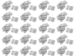 Dobradiças Retangulares Dobráveis Para Portas De Armários E Closets, 1, 5 Polegadas, Pacote Com 200 Peças