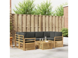Vidaxl Conjunto De Sofás Para Exterior 7 Unid. Branco E Antracite