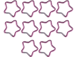 Conjunto De 10 Mosquetões Em Formato Estrela Para Chaveiros, Com