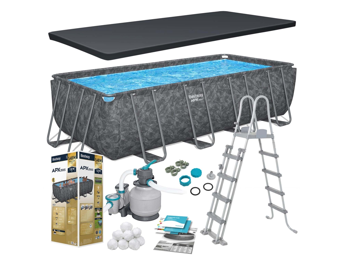 Piscina De Jardim Com Estrutura 549 X 274 X 132 Cm 11 Em 1 Bestway 561ka