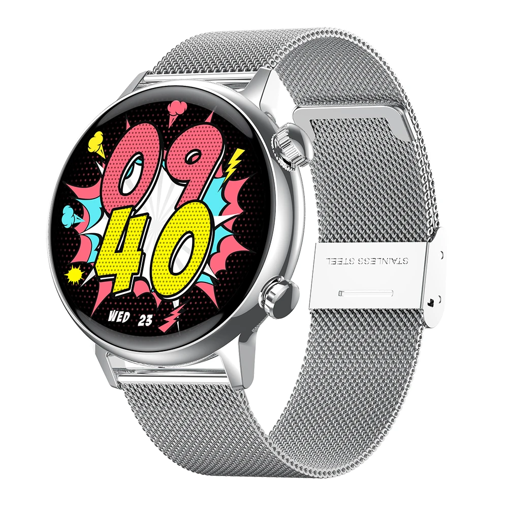 Smartwatch (aço Prateado), Tela Amoled Retina De 1,19 Polegadas