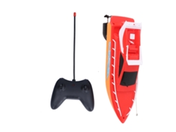 Mali barco de Controle Remoto 2.4ghz de Alta Velocidade para Corrida Brinquedo para Crianças Vermelho