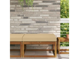 Vidaxl Almofada Para Sofá Externo Poliéster Bege 80 X 80 Cm