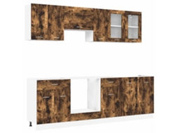 Conjunto de Armários de Cozinha Lyon 8 Pcs Carvalho Fumado MAISON EXCLUSIVE