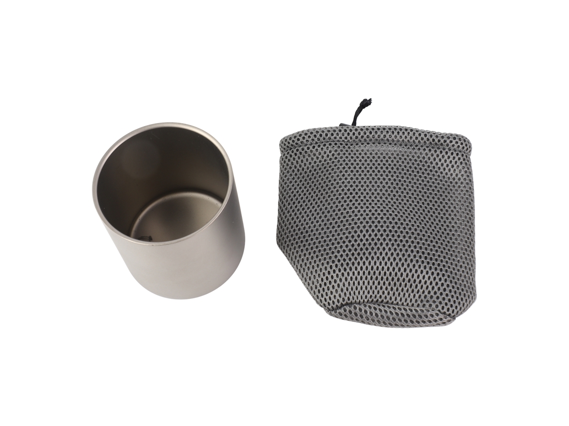 Copo de Titânio 550ml Parede Dupla para Camping