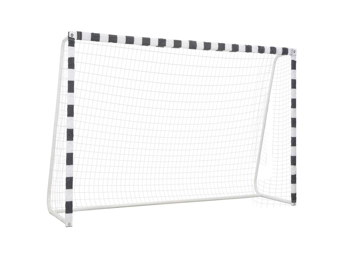 Baliza de futebol VIDAXL Branco Metal (300 x 200 x 90 cm)