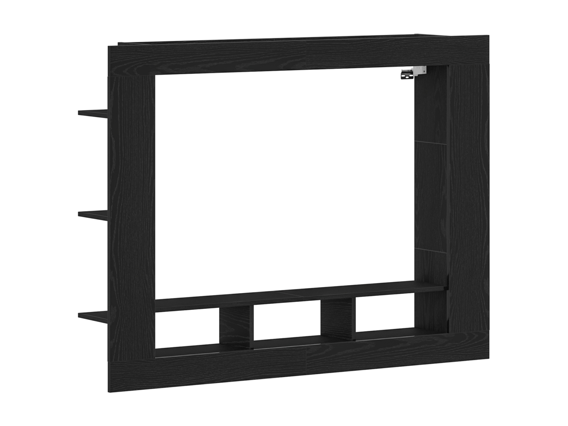 Conjunto 1 Gabinete Para Tv Vidaxl Preto Derivados De Madeira (152 X 22 X 113 Cm)