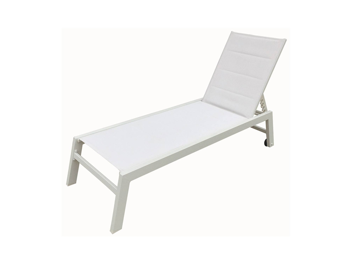 Espreguiçadeira HAPPY GARDEN (Alumínio - Branco 200 cm)