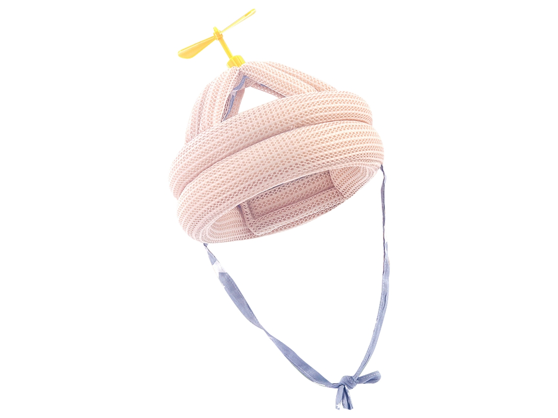 Capacete De Segurança Para Bebê Ajustável Leve Respirável Proteção Cabeça Bege