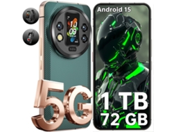 Smartphone Resistente OUKITEL Wp200 Pro 5g com 72 Gb, 1 Tb, 6.7" Fhd+ 120hz, 8800 Mah, 108 Mp, Android 15, Verde