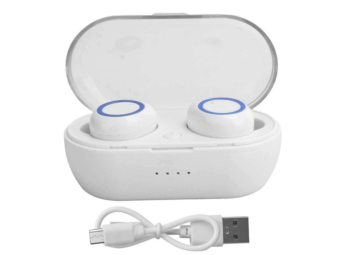 Auriculares Bluetooth 5.0 Estéreo, con Control Táctil, en Blanco y Azul | S/MARCA